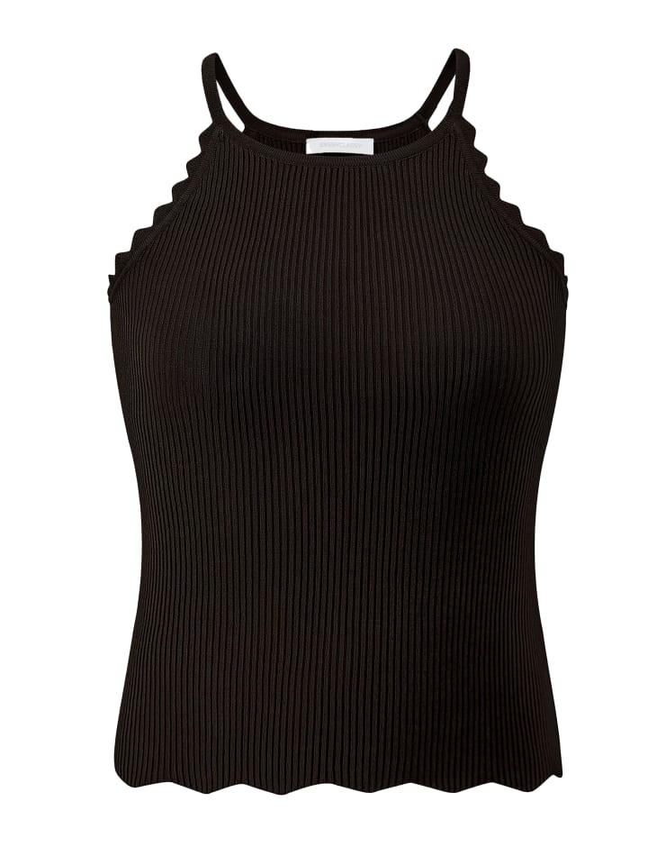 SASSYCLASSY Strick Top in schwarz günstig kaufen