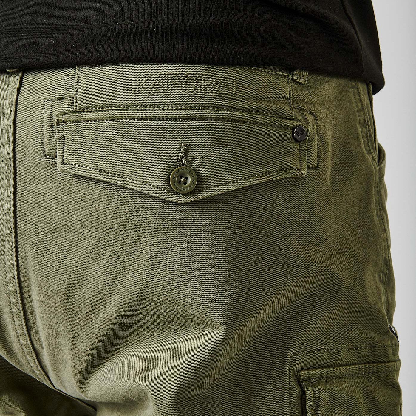 KALIS  Jean relaxed straight kaki homme