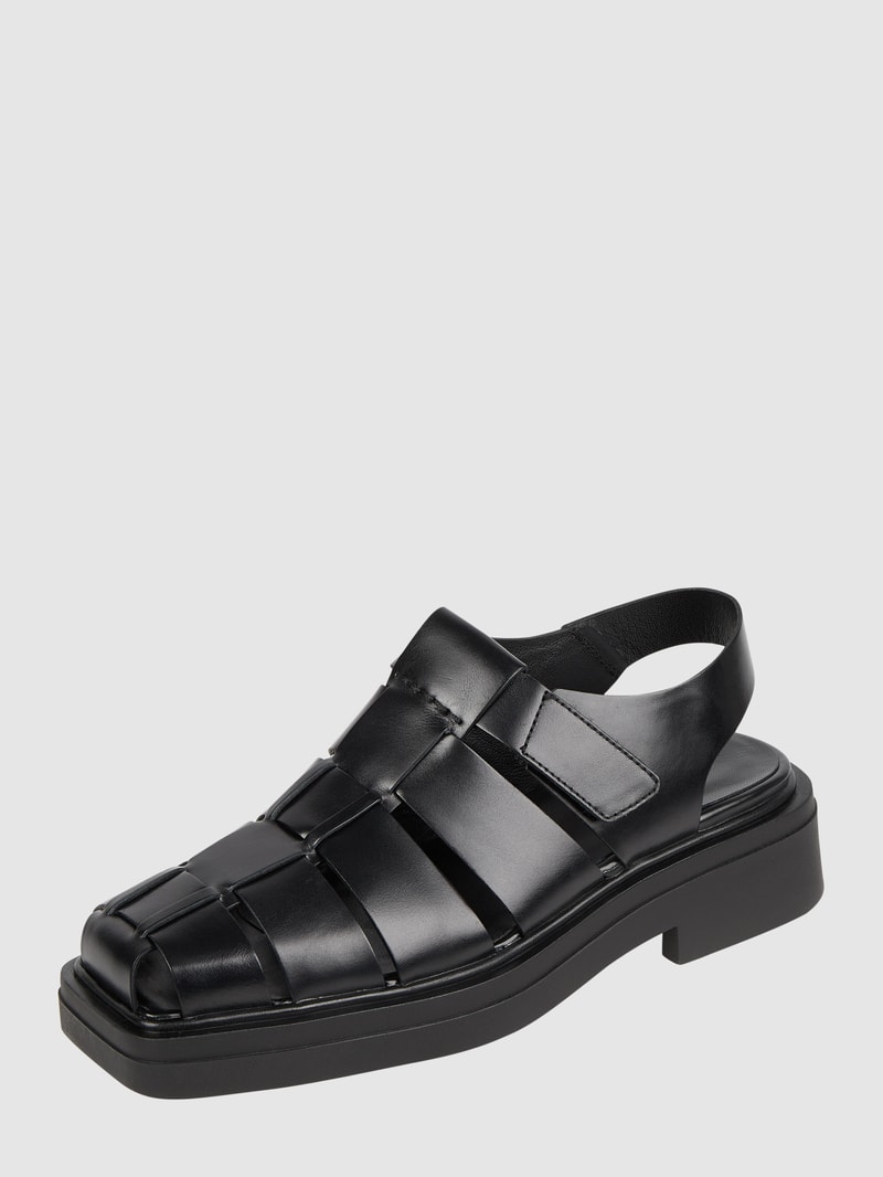Sandalen aus Leder Modell 'Eyra' in schwarz