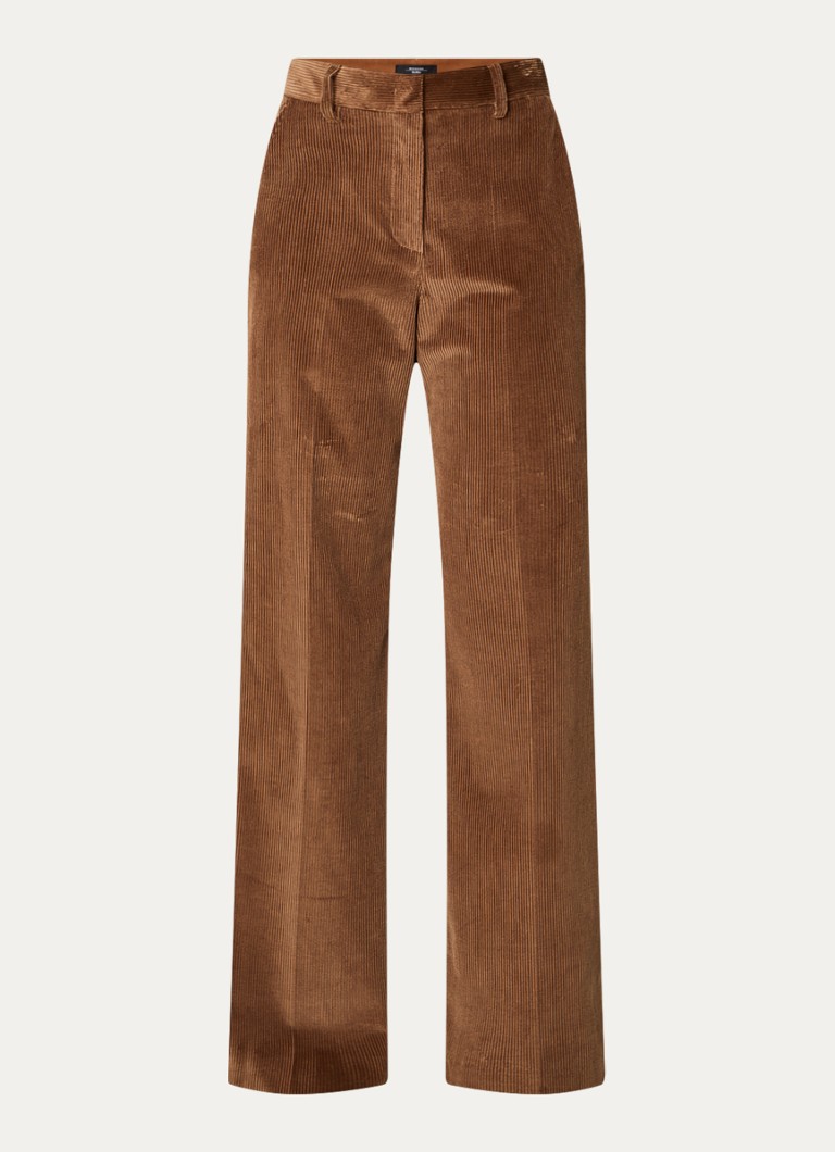 MaxMara Tania high waist wide fit corduroy trousers with side pockets