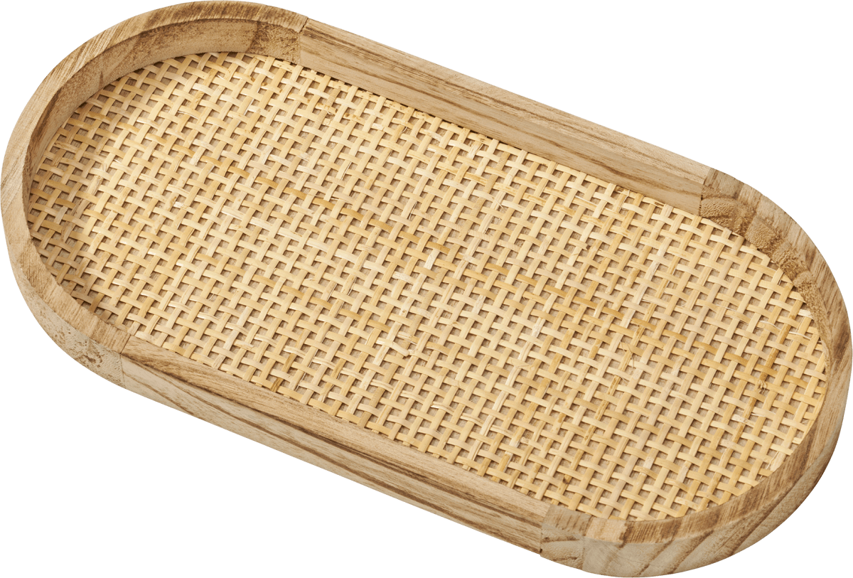 Tablett aus Holz, (30x15x2,5 cm), 1 St