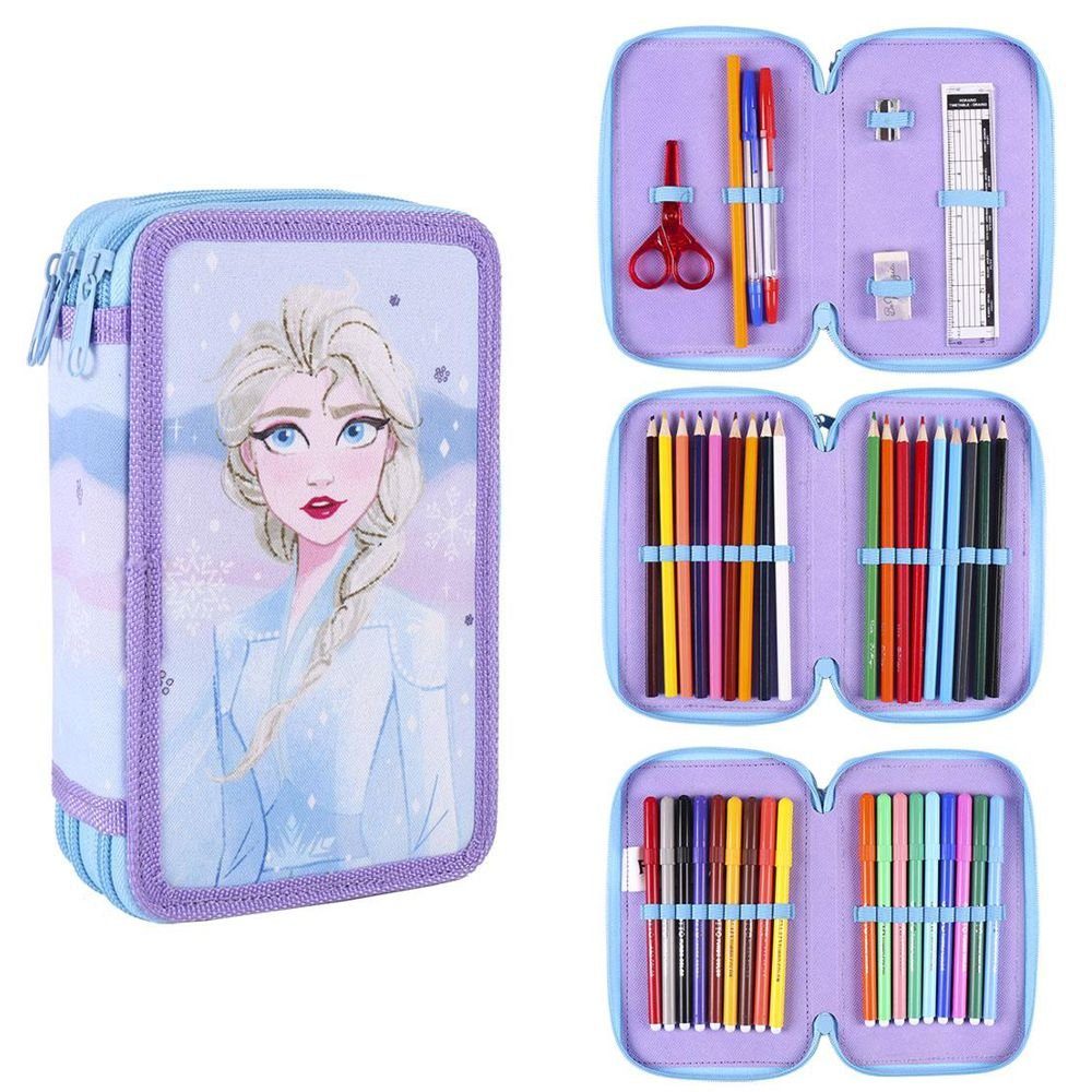 Frozen Federtasche Federtasche gefüllt  Frozen Kinder Federmappe Stifte-Etui