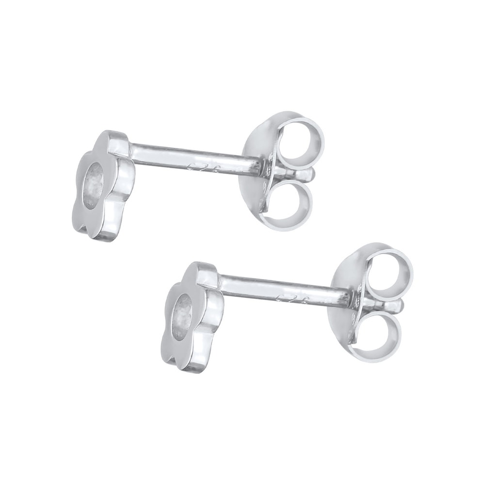 Elli Elli Boucles d'Oreilles Enfants clou d'oreille fleur découpée en argent 925 sterl Boucles d'oreilles