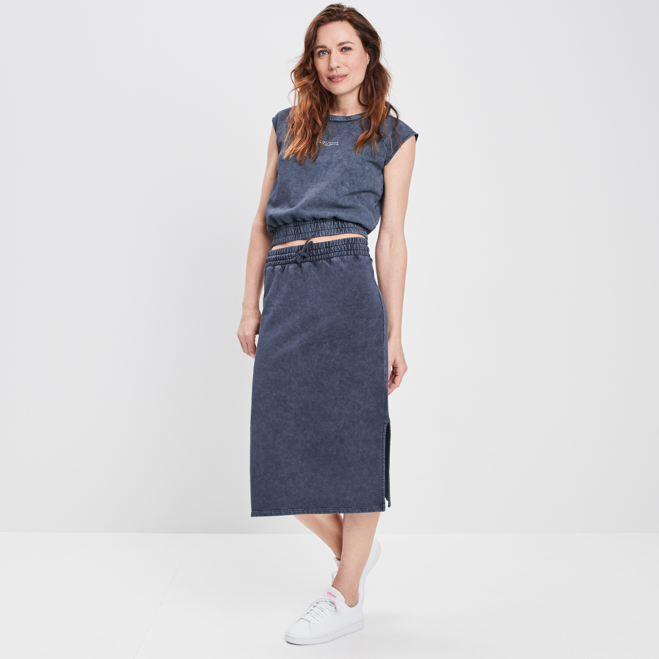 Jupe droite gris femme | La Halle
