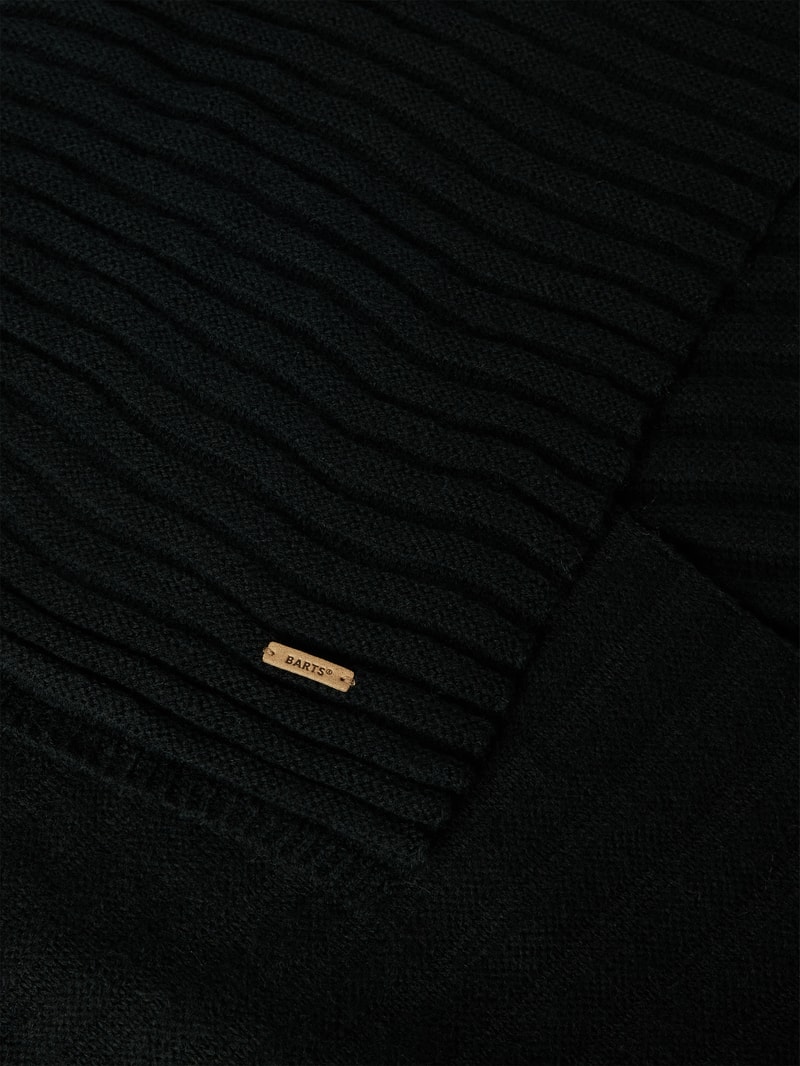 Schal mit Label-Detail Modell 'Bayne' in schwarz