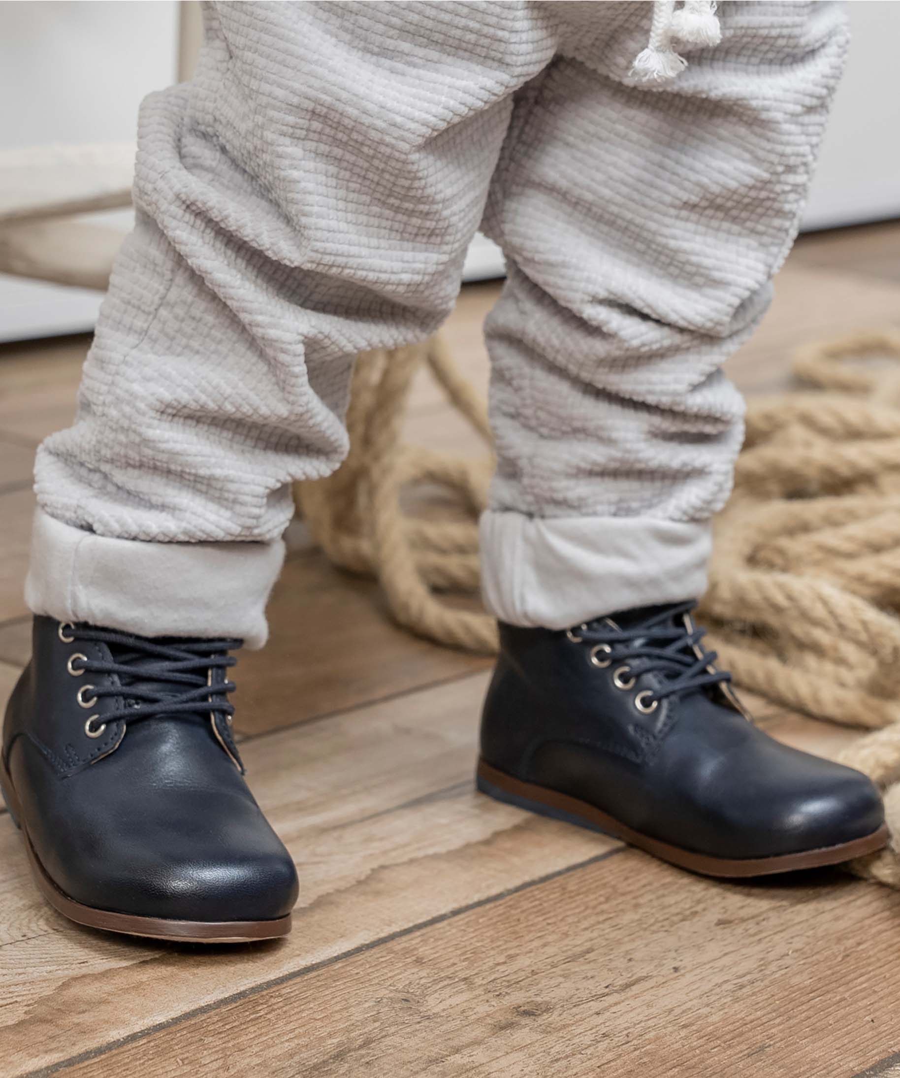 Chaussures premiers pas bébé fille dessus cuir - NA! marine | GEMO
