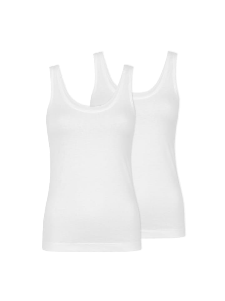 SNOCKS Tank Top aus Bio-Baumwolle 2 Stück in Weiß günstig kaufen
