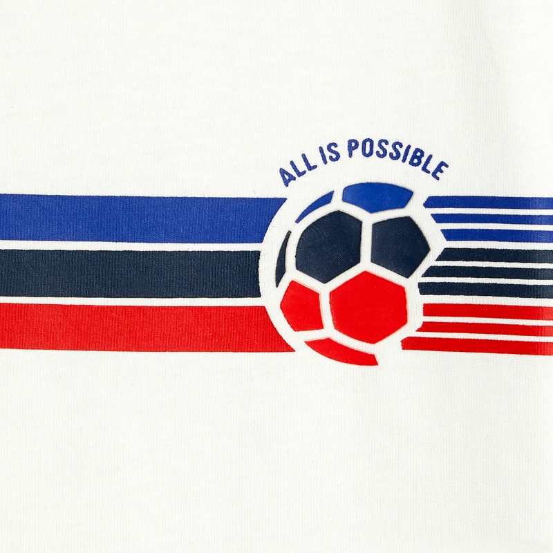 T-shirt manches courtes à message blanc garçon