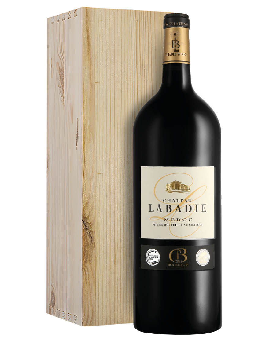 Médoc  AOC Cru Bourgeois 2016 Château Labadie Magnum 1,5 ℓ, Caisse bois