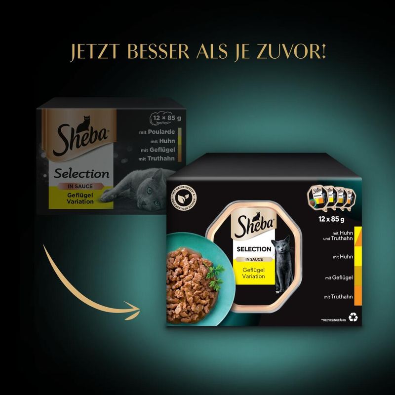 Sparpaket Sheba Varietäten Schälchen 96 x 85 g zu