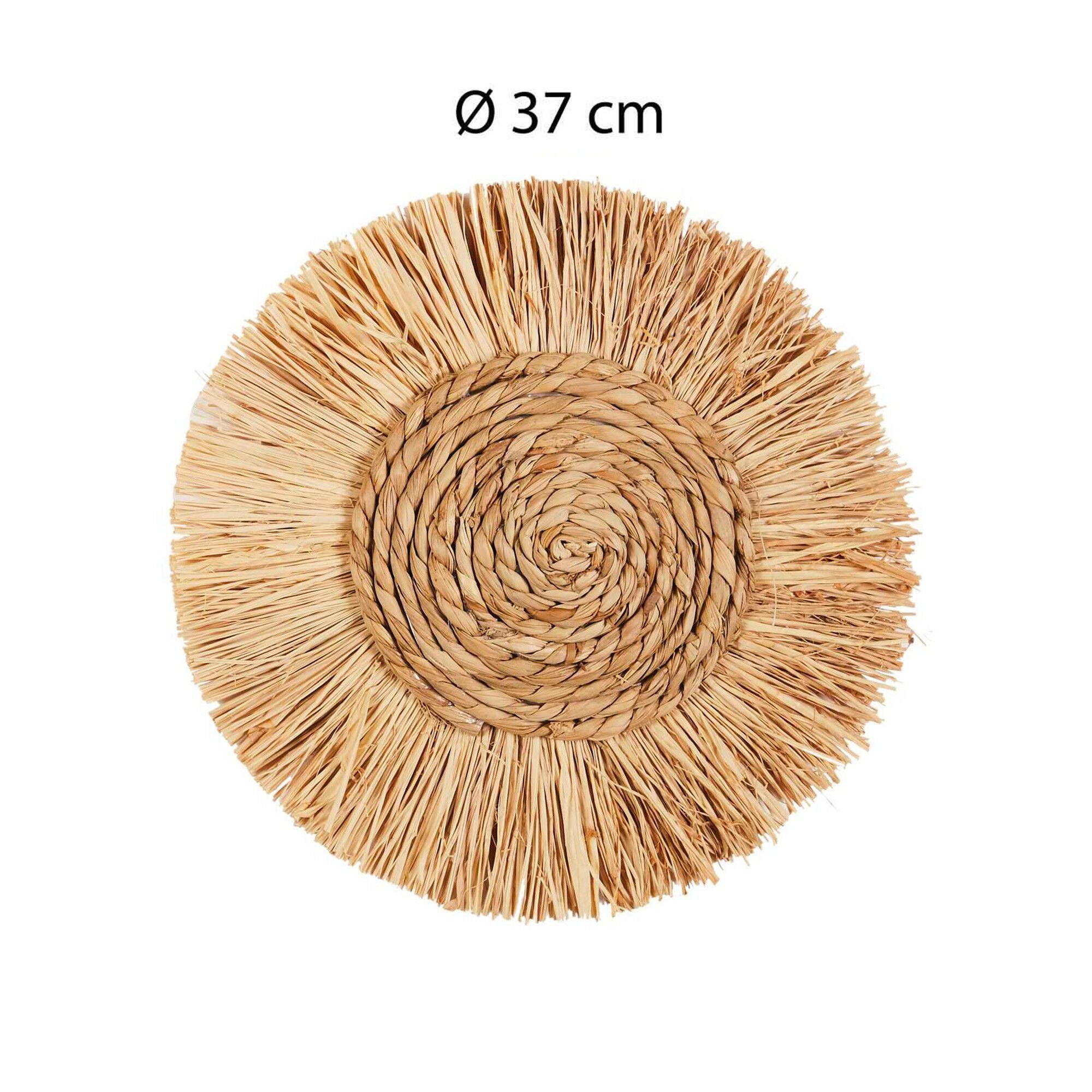 Déco murale ronde en fibres végétales