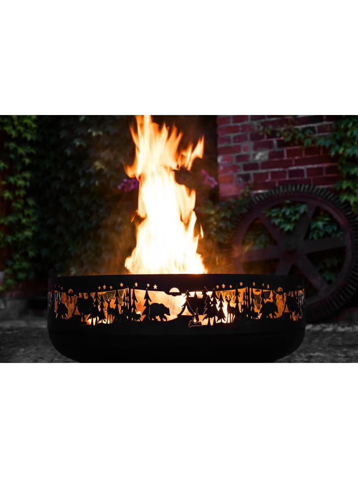 GMD Living Feuerschale FOREST in Schwarz günstig kaufen Ø 80 cm
