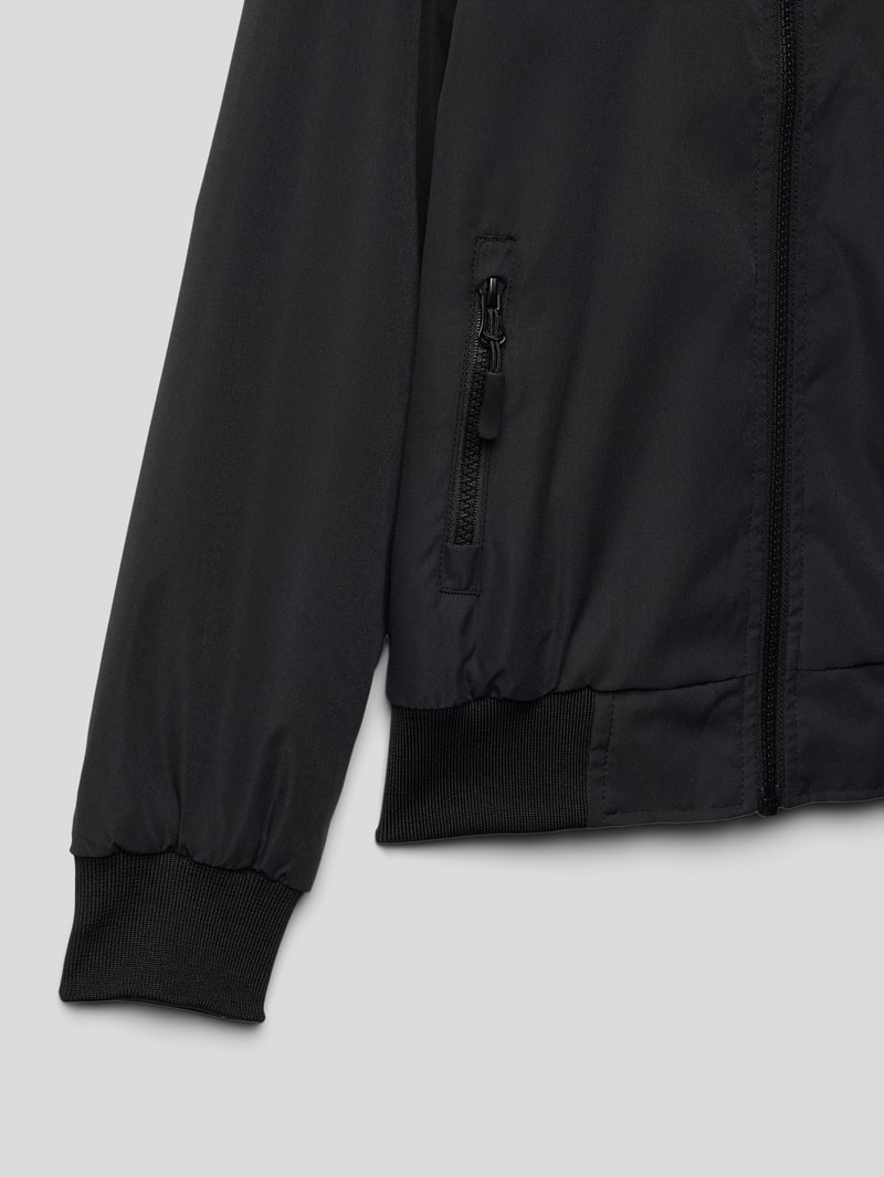 Bomberjacke mit Label-Detail Modell 'Dyvar' in schwarz