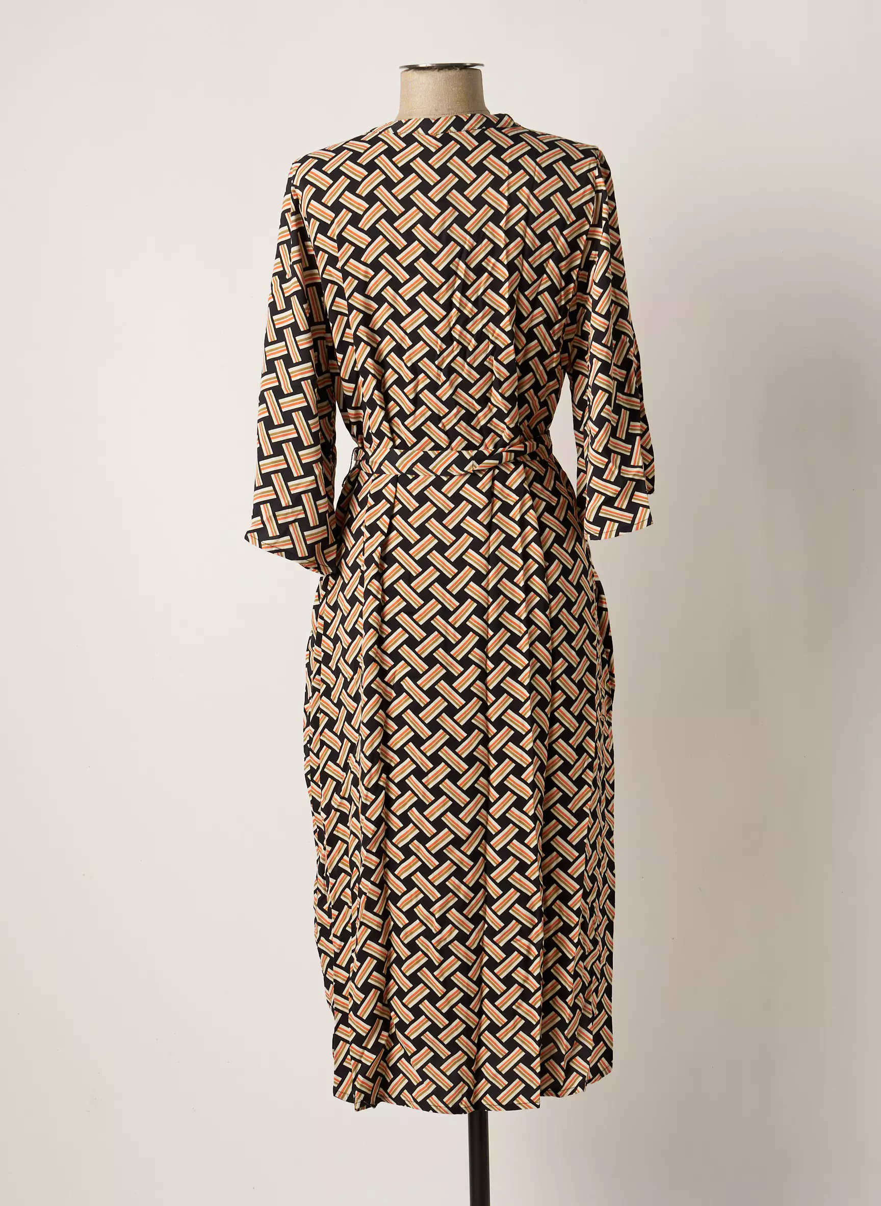 Kaffe Robes Mi Longues Femme couleur noir