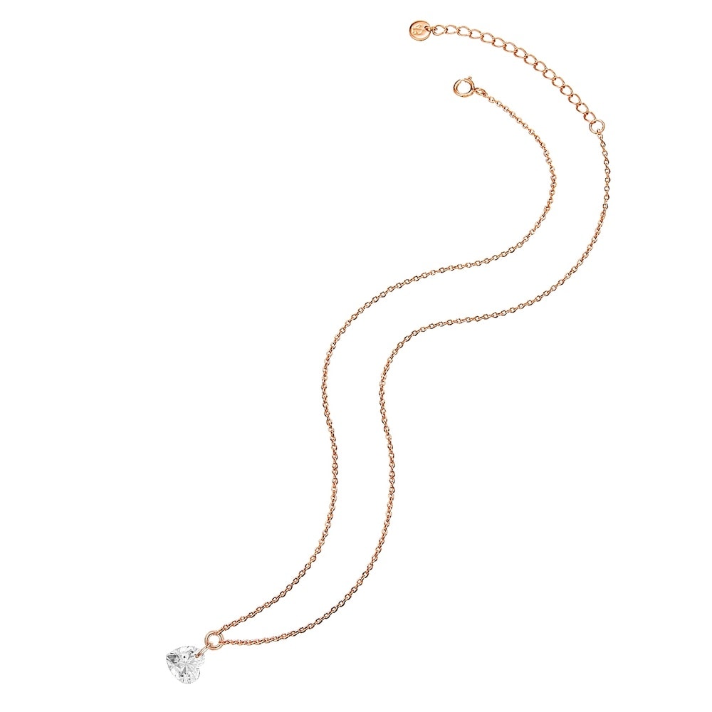 Glanzstücke München Collier en argent Coeur Argent sterling Topaze en Or rose collier