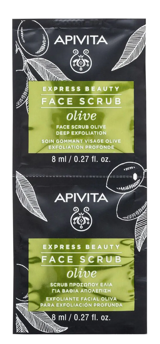 Apivita Express Beauty Dubinski piling za lice s maslinovim voćem
