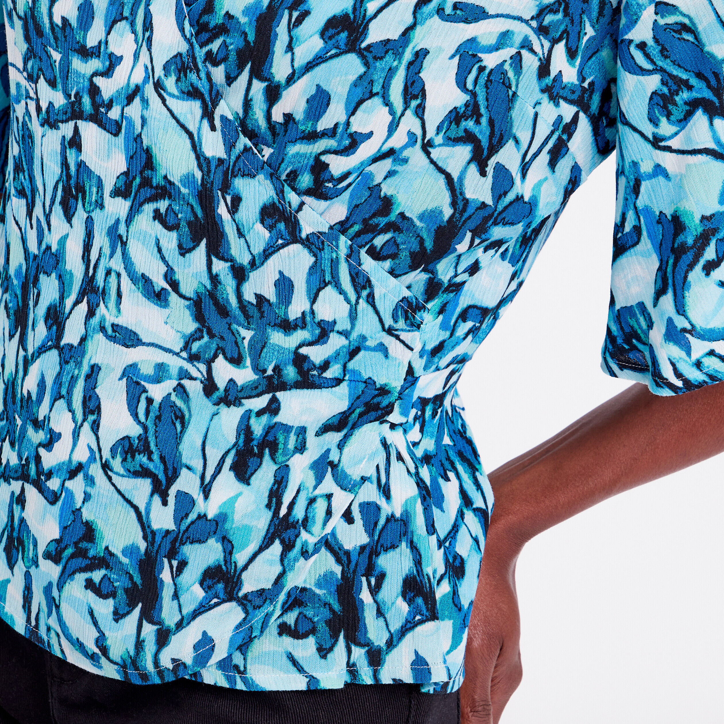 Blouse col cache-coeur blanc femme | Cache Cache