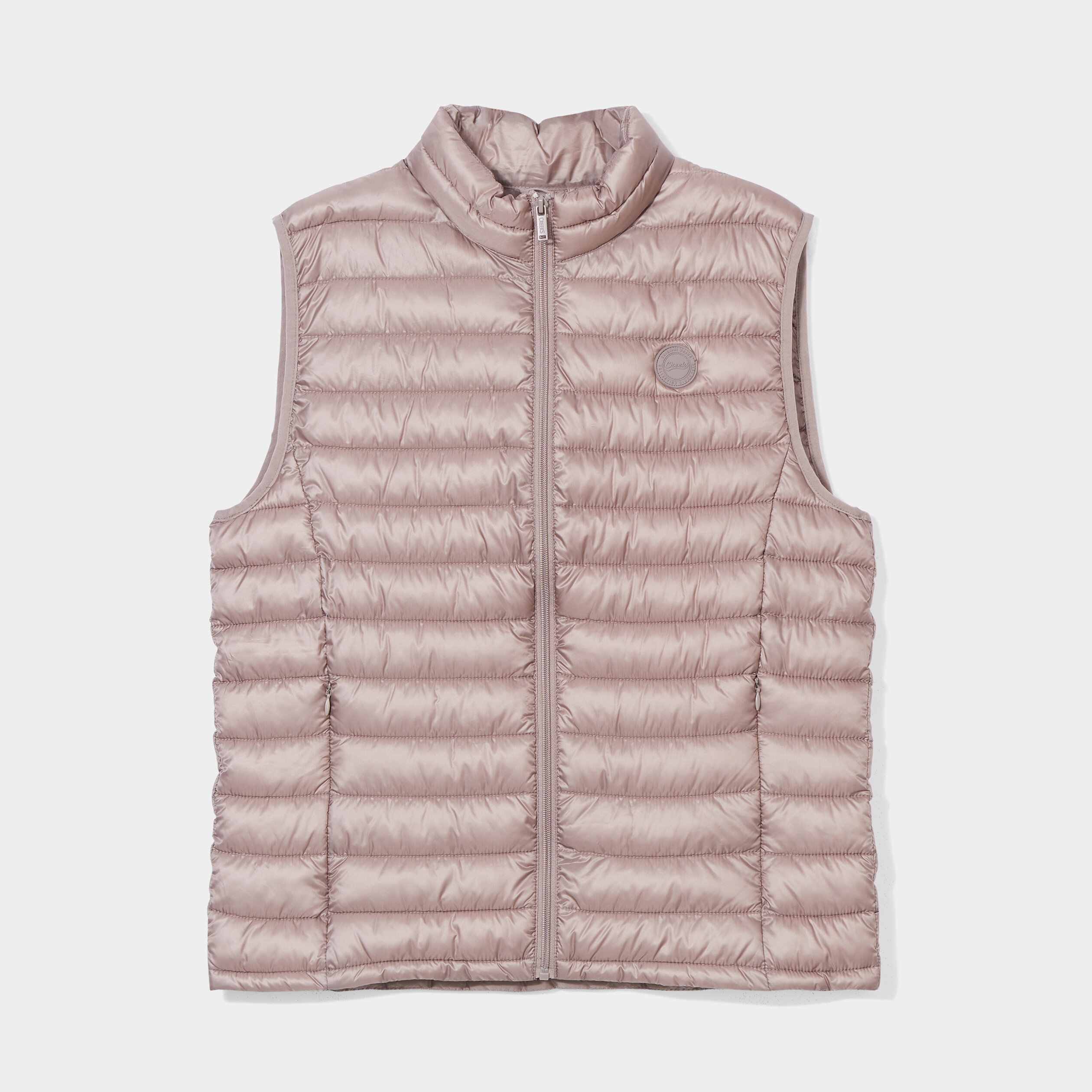 Doudoune légère zippée sans manches taupe homme | La Halle