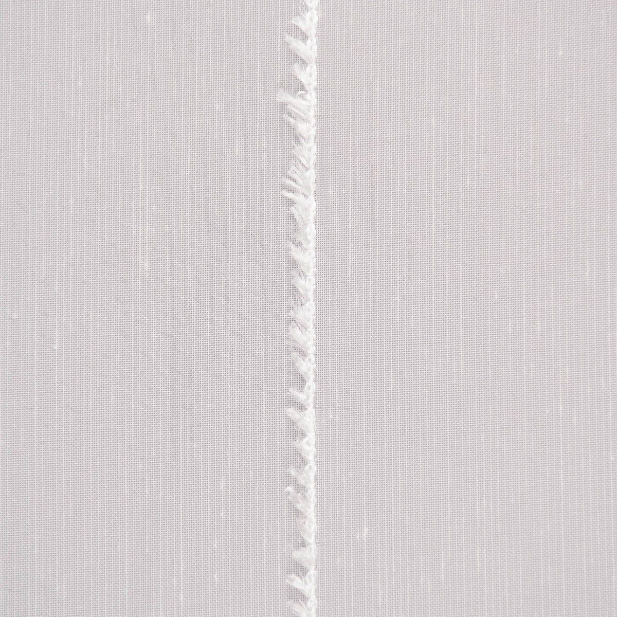 Meterware Gardinenstoff Gardinenstores Effekt-Voile Längsstreifen feinen Franse, SCHÖNER LEBEN., leicht perforiert, mit Bleiband, pflegeleicht