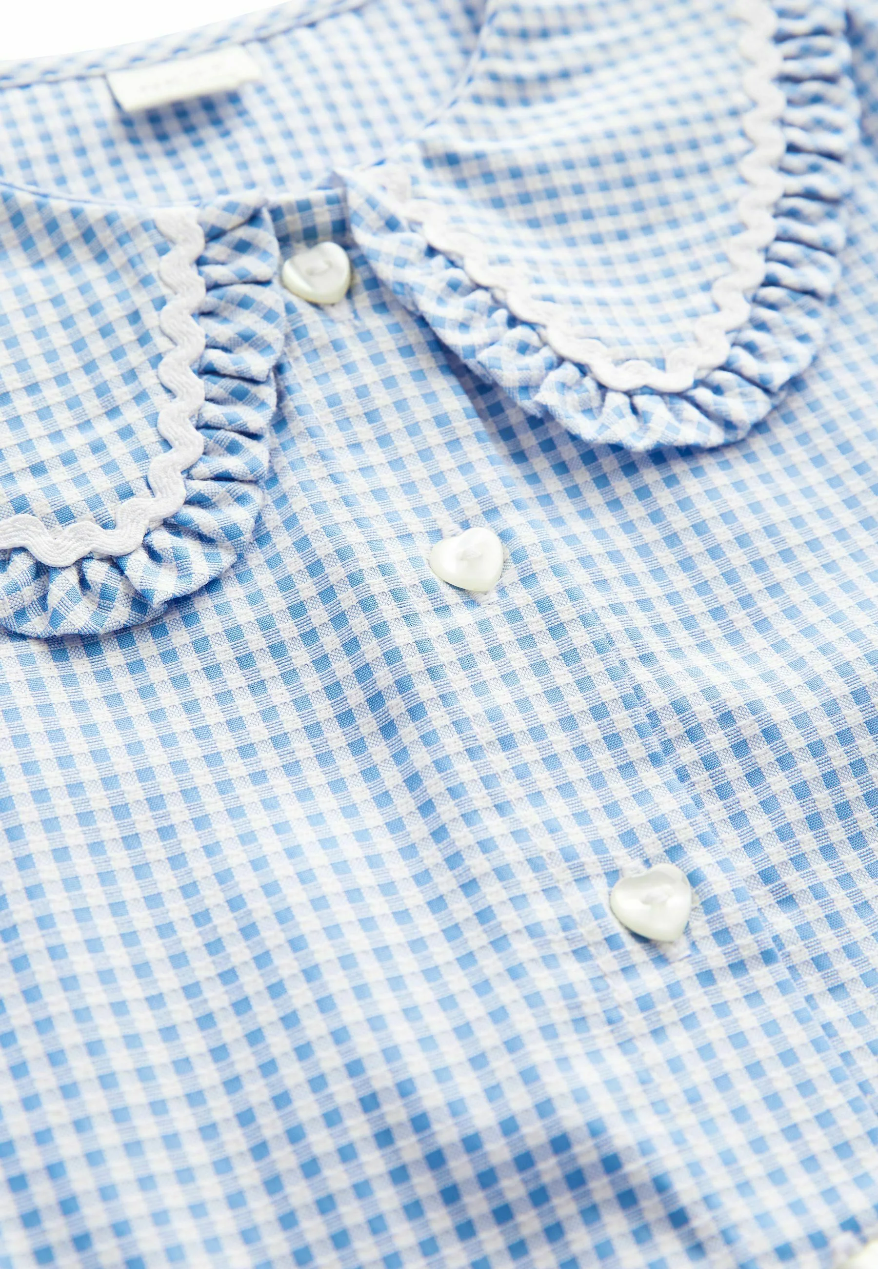 Siguiente VESTIDO ESCOLAR DE ALGODÓN CON CUADROS GUINGA Y CUELLO BONITO - Vestido camisero