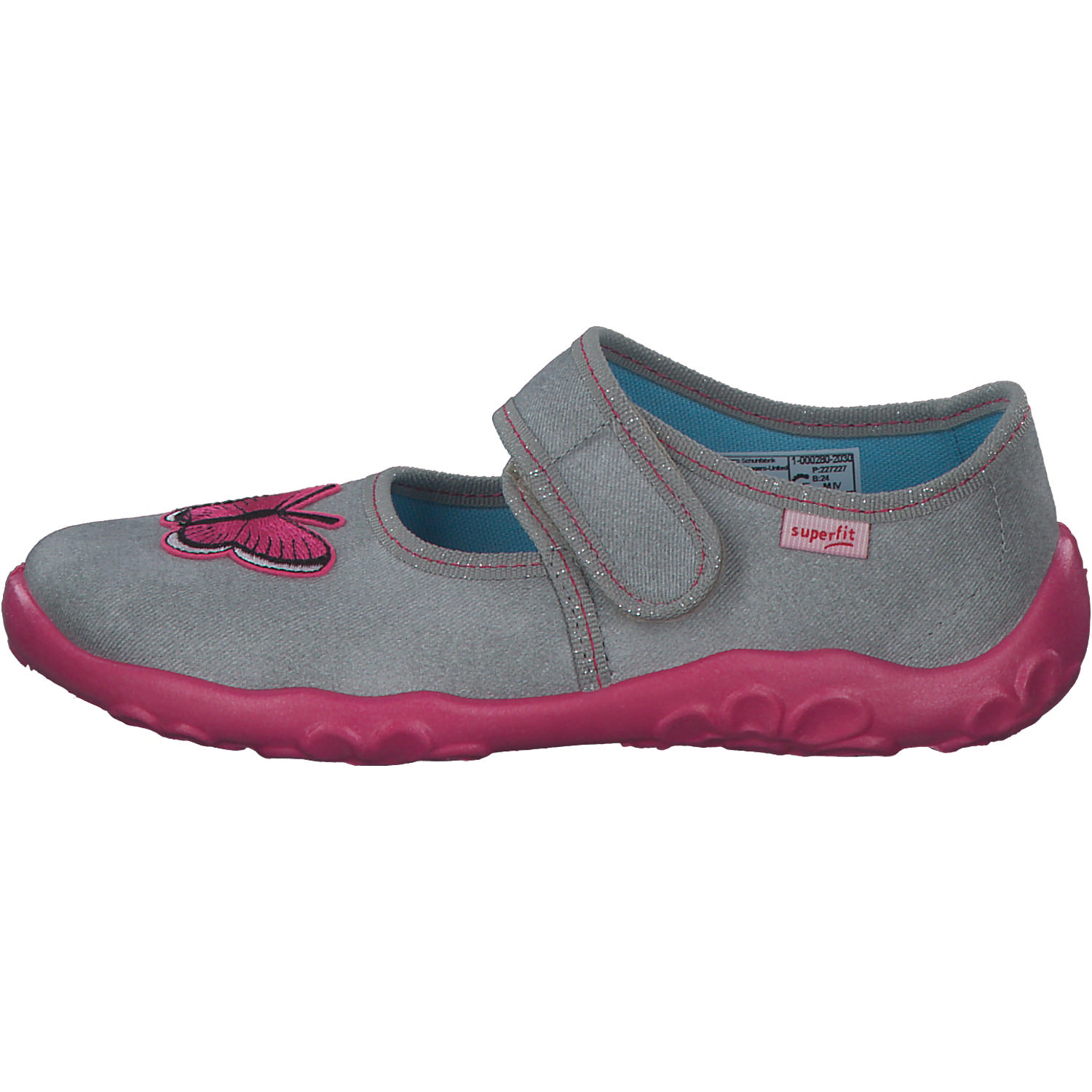 Superfit BONNY 00280, Hausschuhe, Kinder, grau/pink