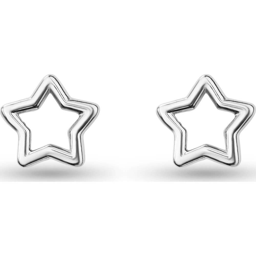 Valeria Boucles d'oreilles à fermoir à poussette 375 Or blanc Boucles d'oreilles