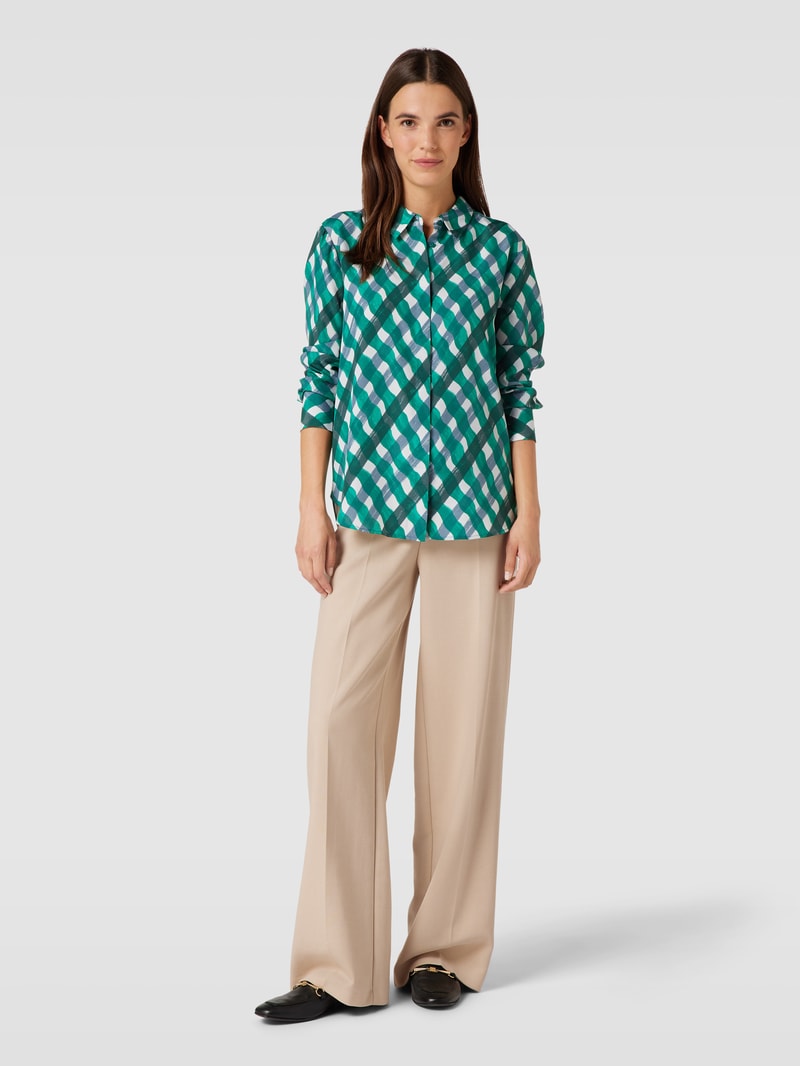 Bluse mit Allover-Muster Modell 'Falkine' in grün