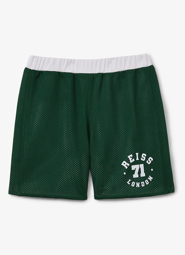 Reiss Clifton taisna piegriezuma divpusēji šorti ar logotipu