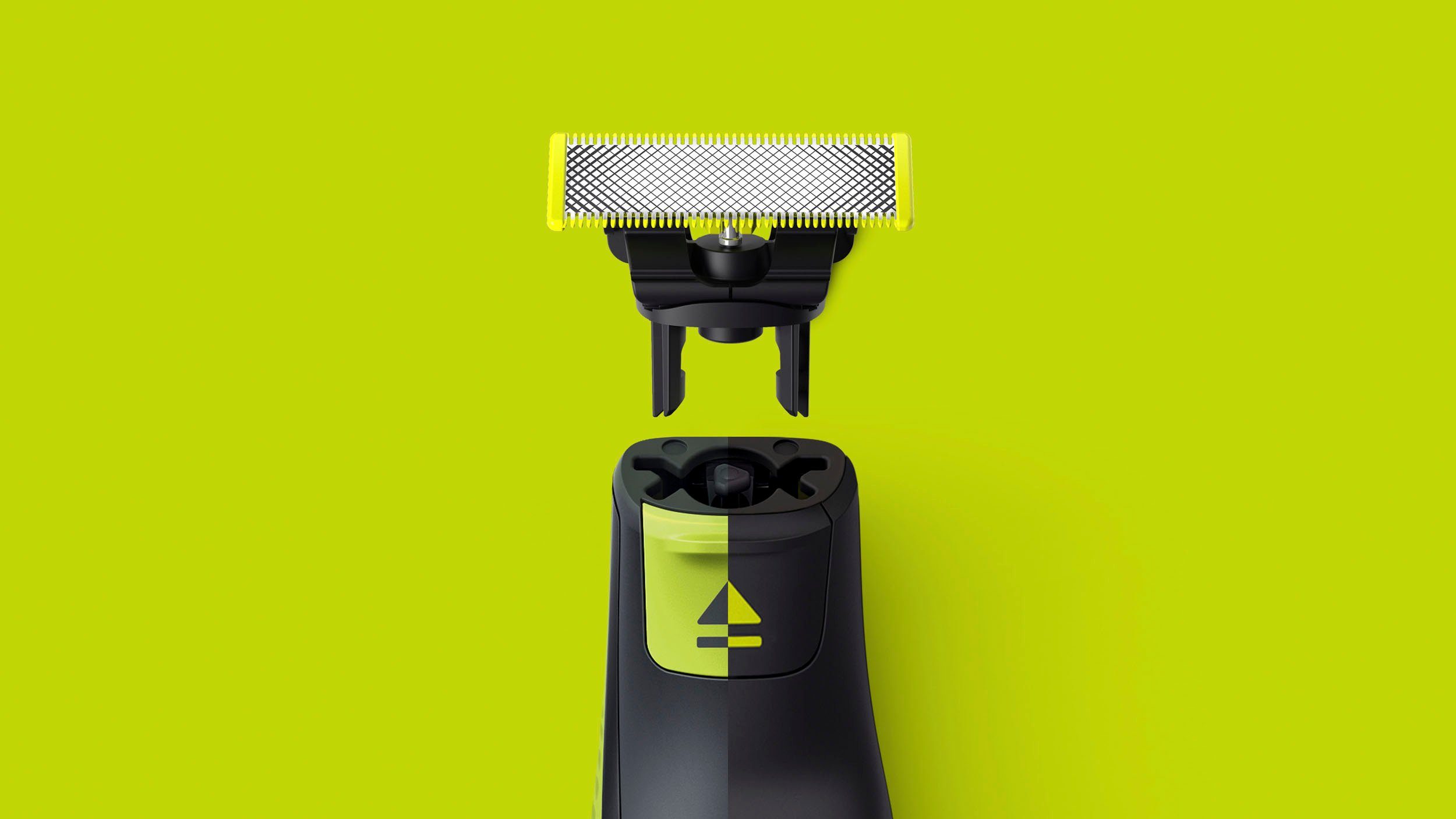 Philips Ersatzscherköpfe OneBlade QP240/50, Set, 4 St., passend für alle OneBlade Handstücke, eine Klinge hält bis zu 4 Monate