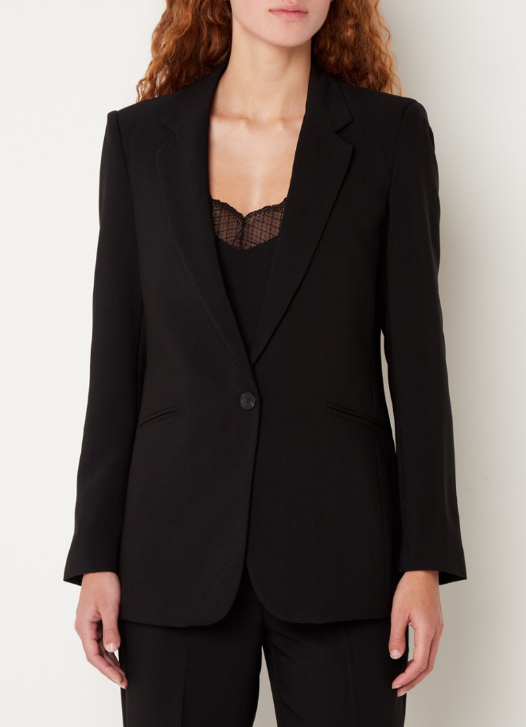 Expresso  Noos blazer met schoudervulling en stretch