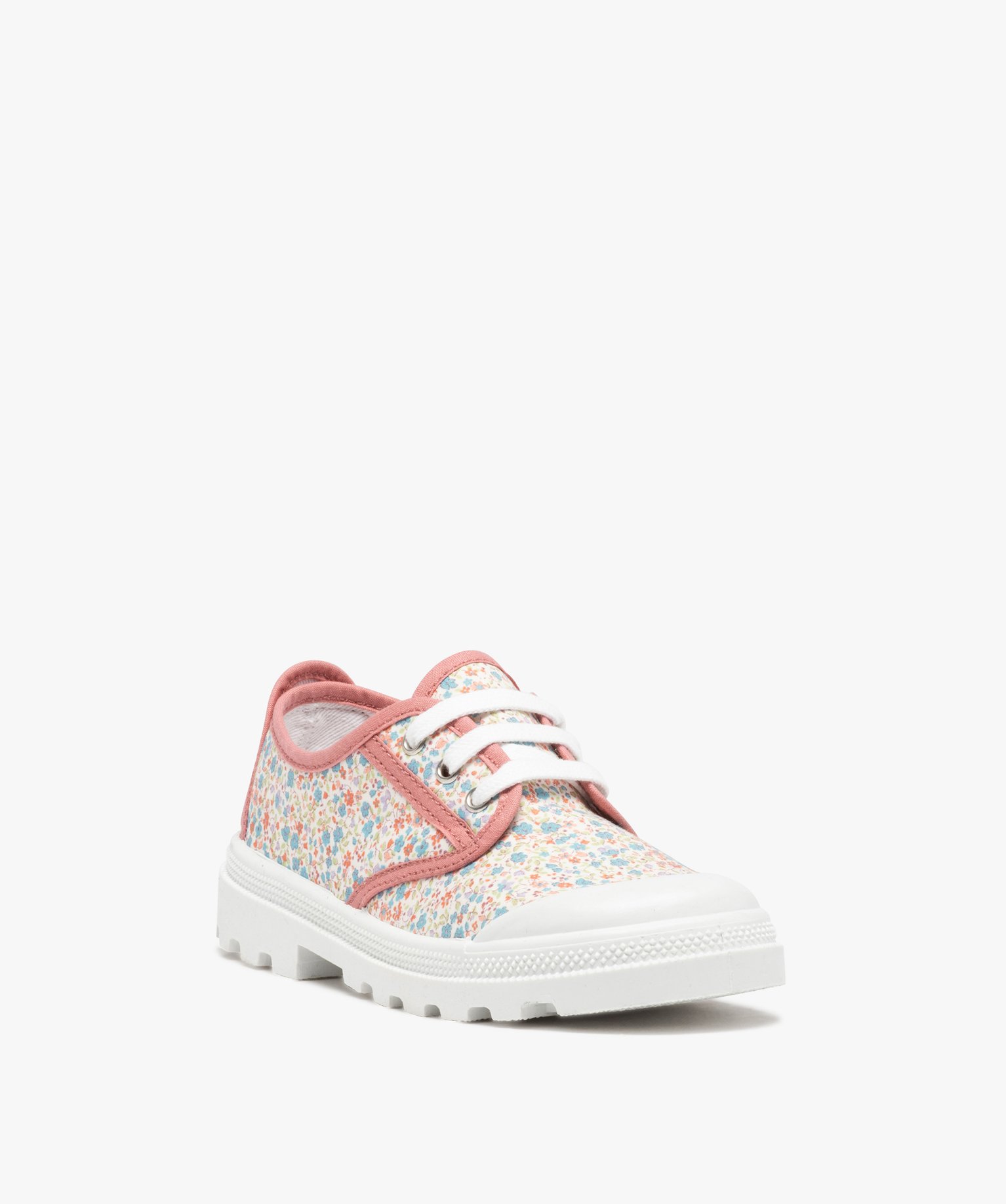 Baskets fille à semelle crantée dessus toile imprime | GEMO