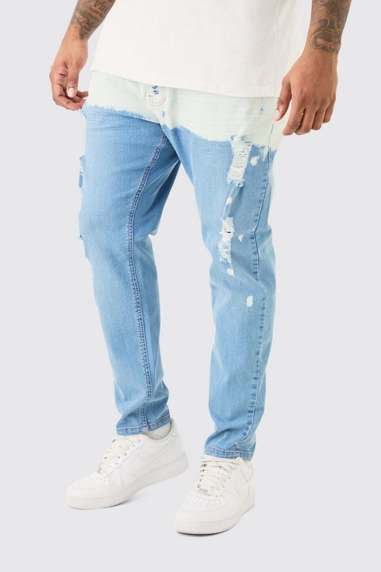 Plus Stretch Skinny Jeans mit Farbeffekt