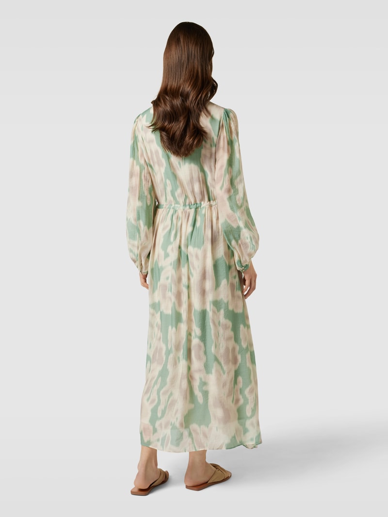 Midikleid mit V-Ausschnitt in hellgrün