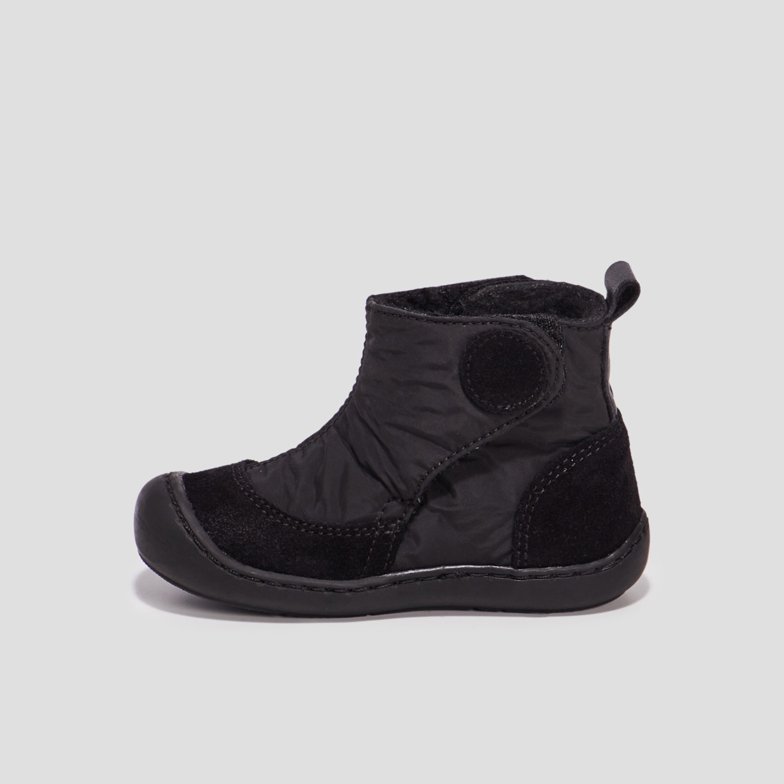 Bottines à scratchs en cuir noir bébé garçon | La Halle