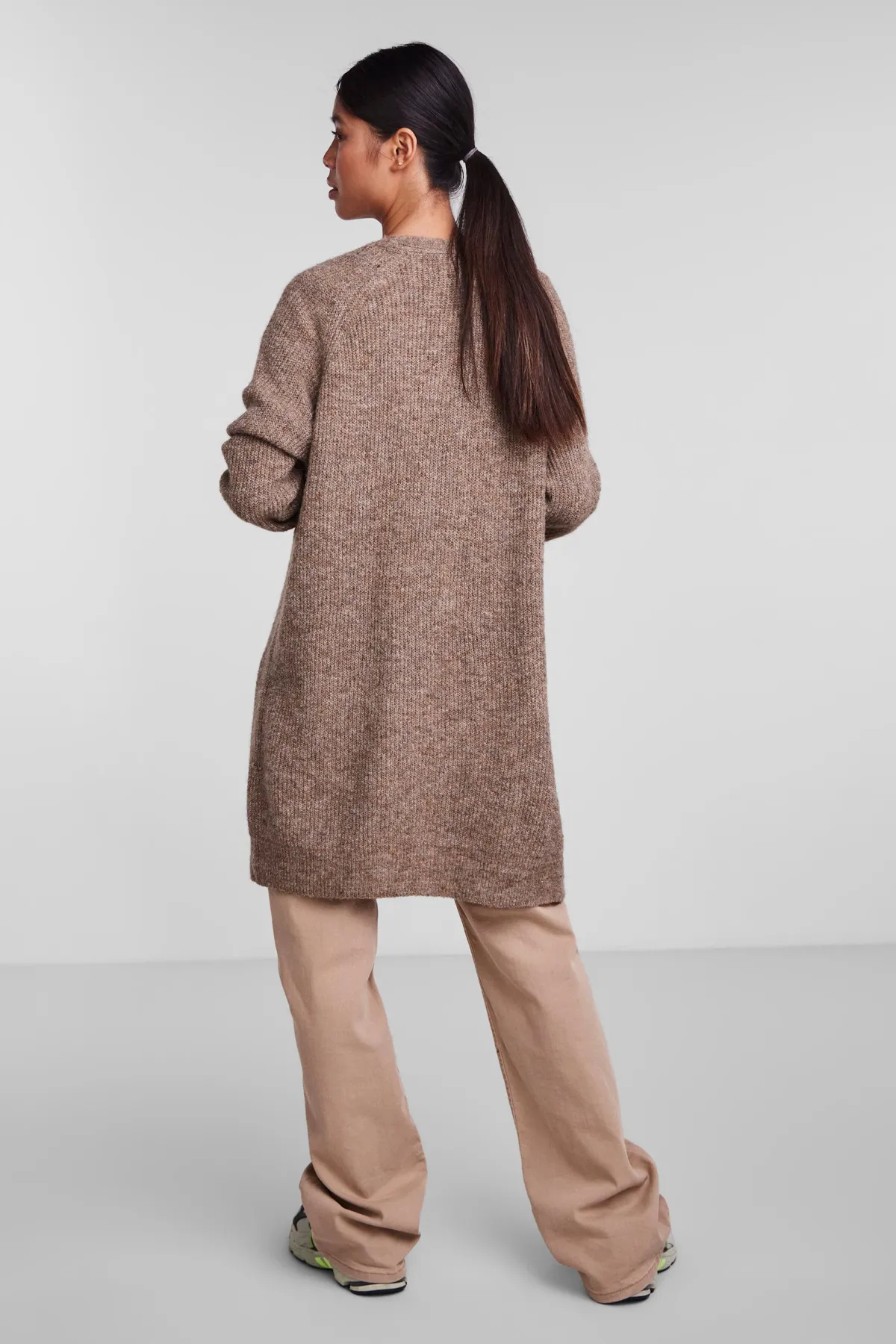 PIECES  Strickjacke - Braun - Regular Fit