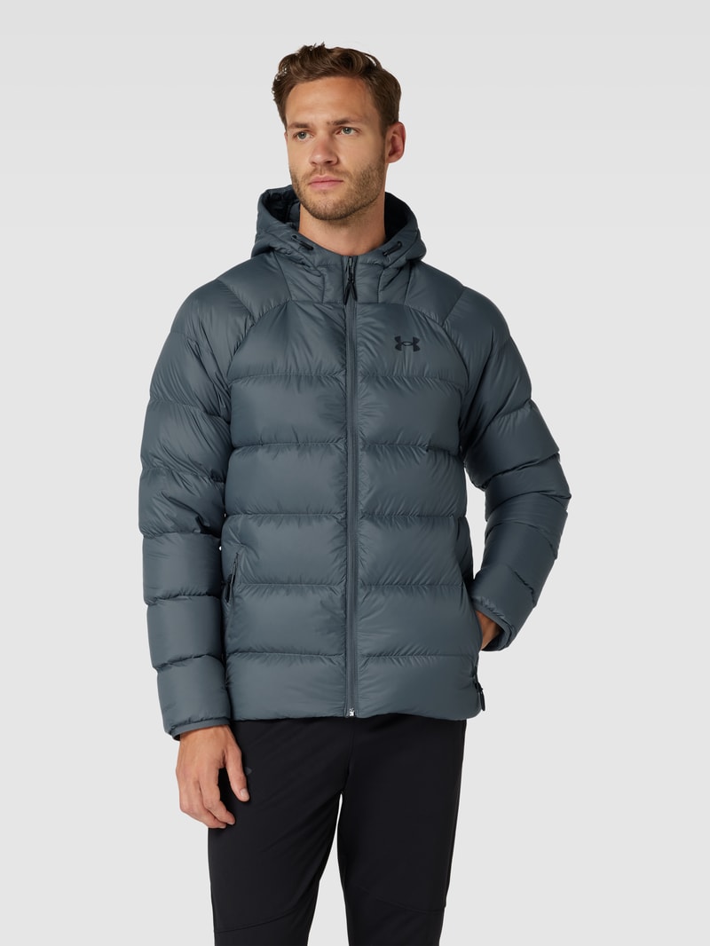 Daunenjacke mit Kapuze in anthrazit