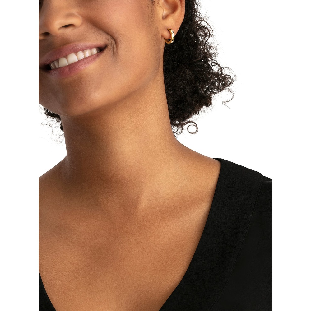 Valeria Créoles 585 Or jaune Boucles d'oreilles