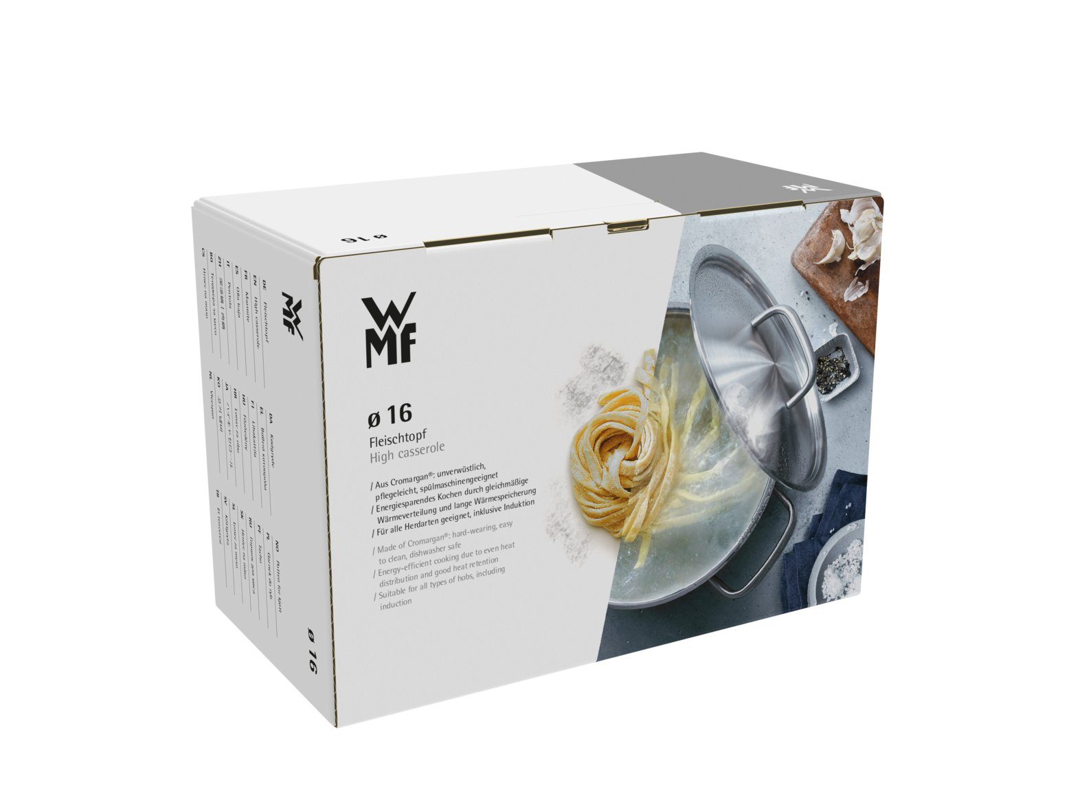 WMF Fleischtopf Aparto, Cromargan® Edelstahl rostfrei 18/10 (kleiner Topf 16 cm), poliert, unbeschichtet, induktionsgeeignet