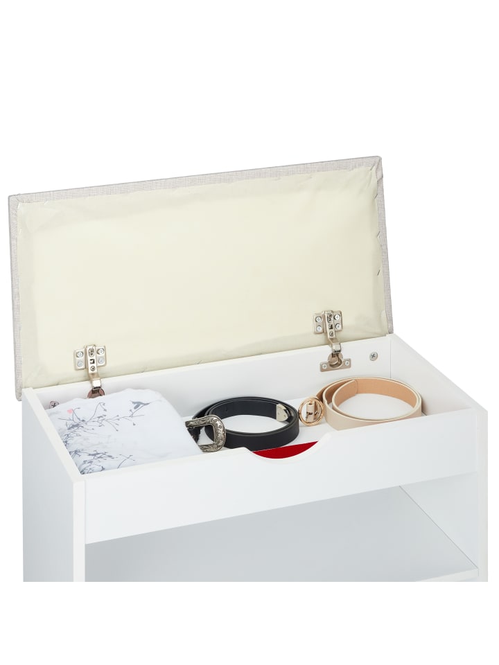 relaxdays Schuhbank in Weiß - (B)62 x (H)45 x (T)30 cm günstig kaufen onesize