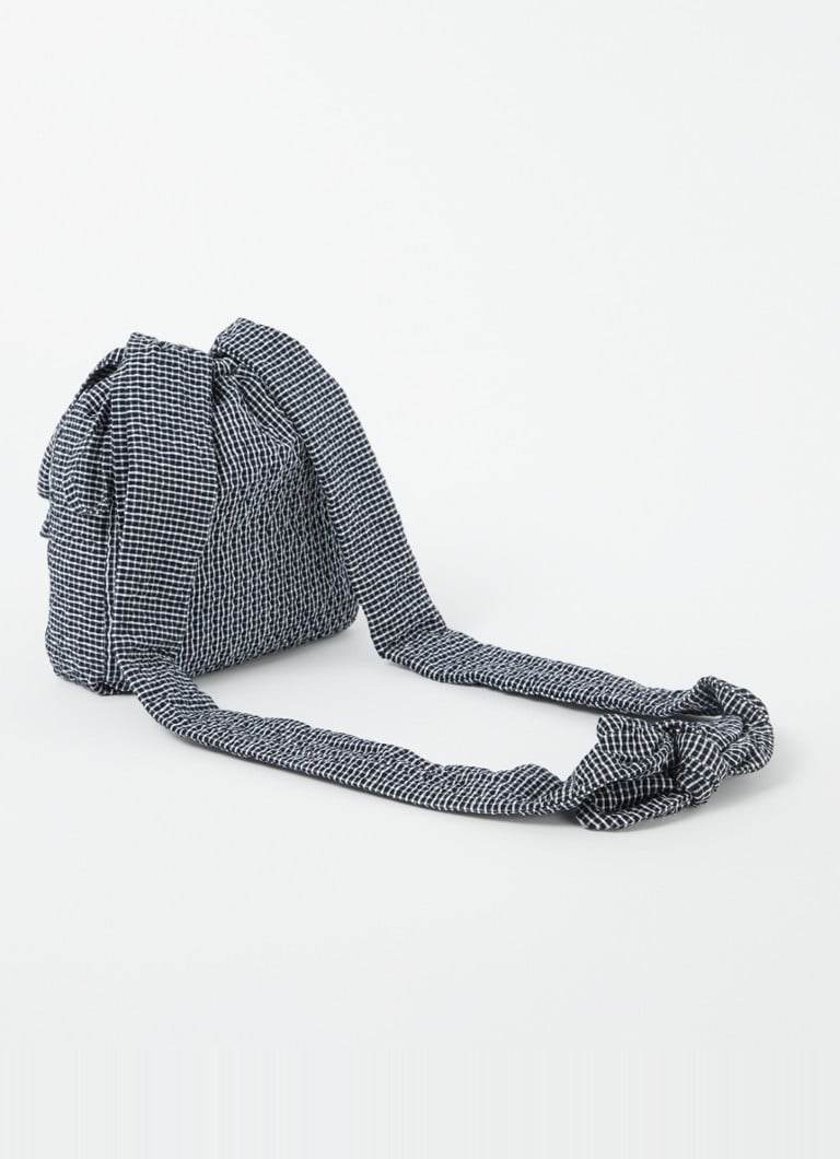 OLAF Knotted Seersucker crossbody bag with logo
