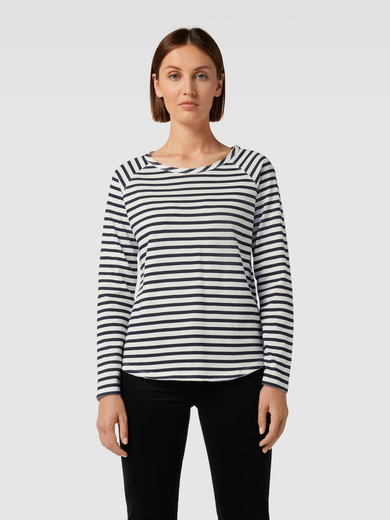 Longsleeve mit Streifenmuster in schwarz