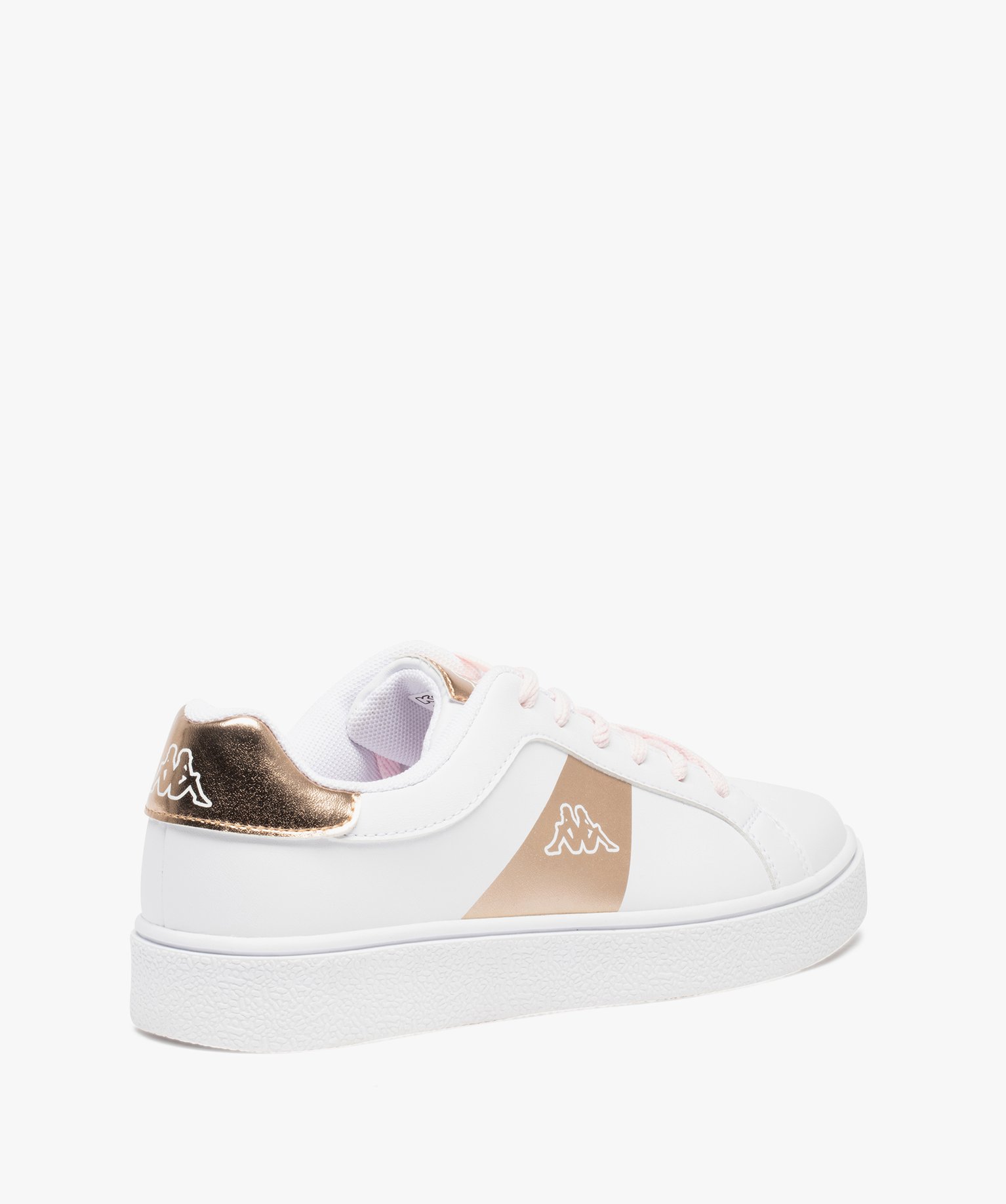 Tennis femme à lacets et détails brillants – Kappa San G... blanc | GEMO