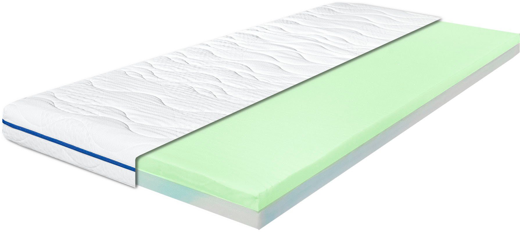 Topper Wendetopper EvoX, Breckle Northeim, 12 cm hoch, Komfortschaum, Wendetopper mit zwei unterschiedlich festen Liegeseiten