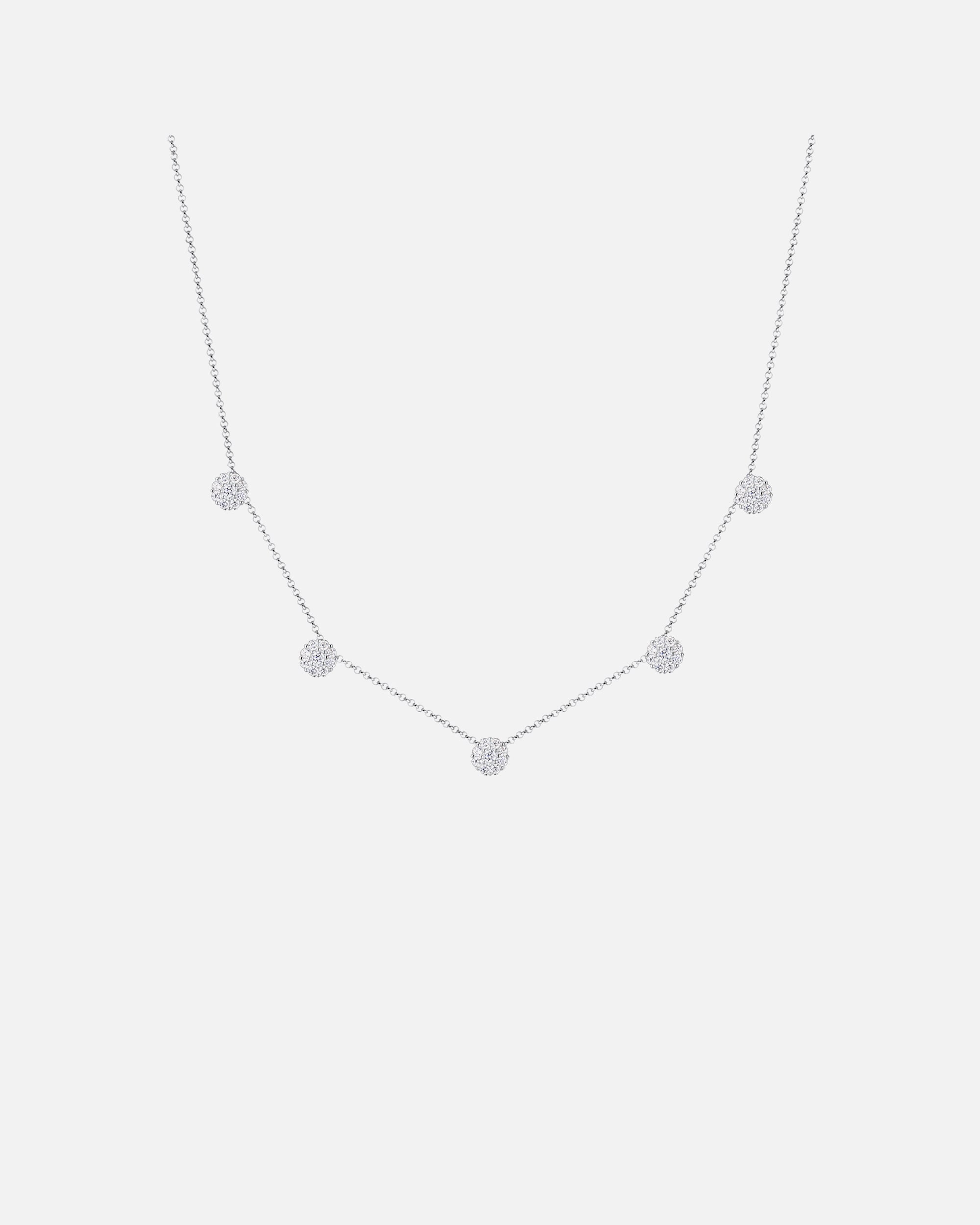 Collana da donna Elli con fiore e cristallo - Argento 925/1000