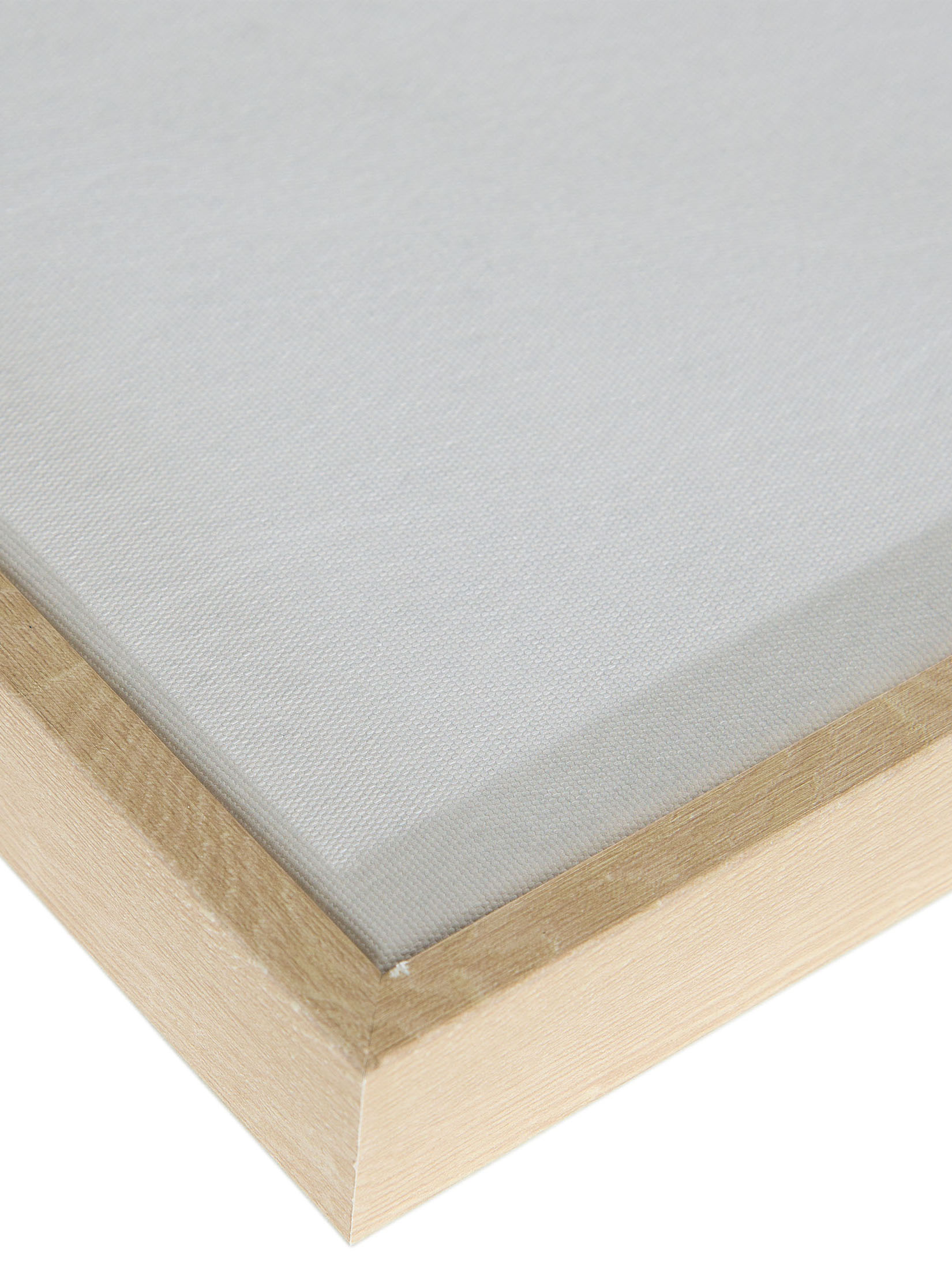 Misuna Leinwand-Druck-gerahmt, Weiss/Beige