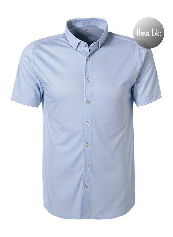DESOTO, Kurzarmhemd, Slim Fit, Jersey, hellblau