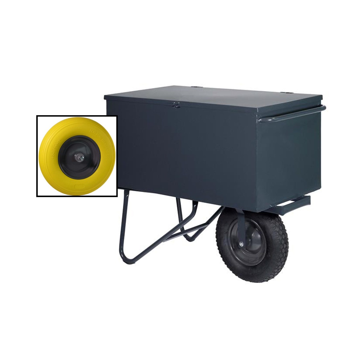 Little Jumbo 1251001100 Werkzeug-Schubkarre Pro mit pannensicherem Rad - 180 Liter