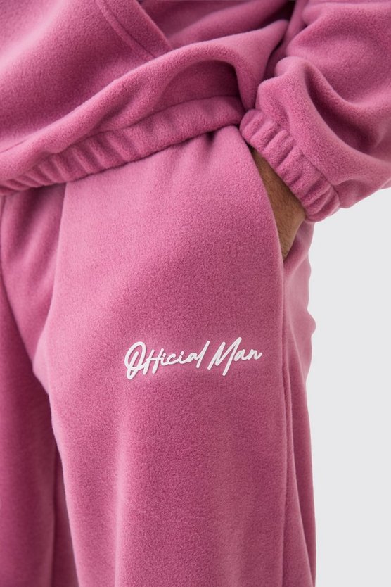 Man Oversized Fleece Hooded Tracksuit
