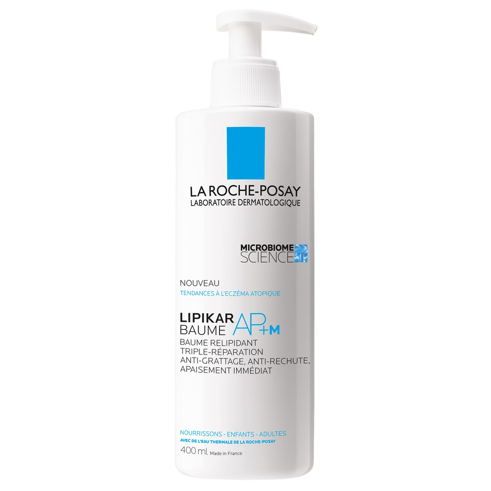 La Roche-Posay Lipikar Baume AP+M relipidant triple réparation 400ml Baume texture crème pour peaux sèches àtendance eczema atopique