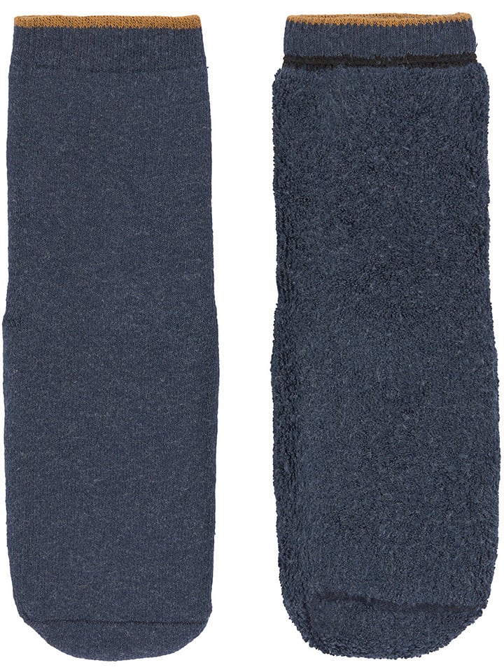 Lässig 2er-Ser: ABS-Socken in Dunkelblau/ Grau günstig kaufen
